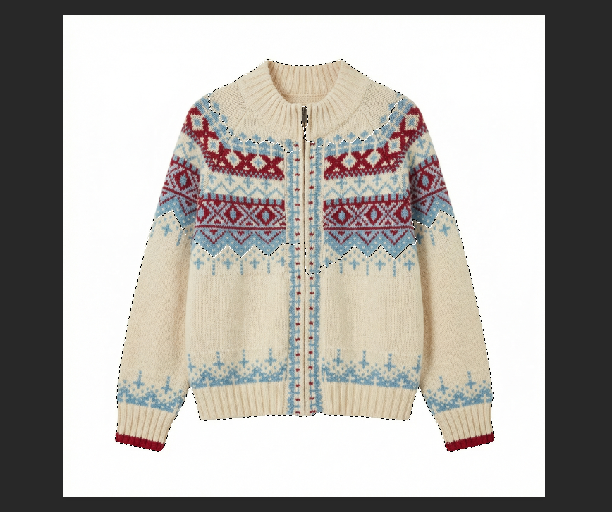 Ps快速选择工具勾选毛衣区域