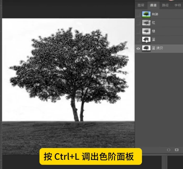 按Ctrl+L打开色阶面板，调整上面的滑块