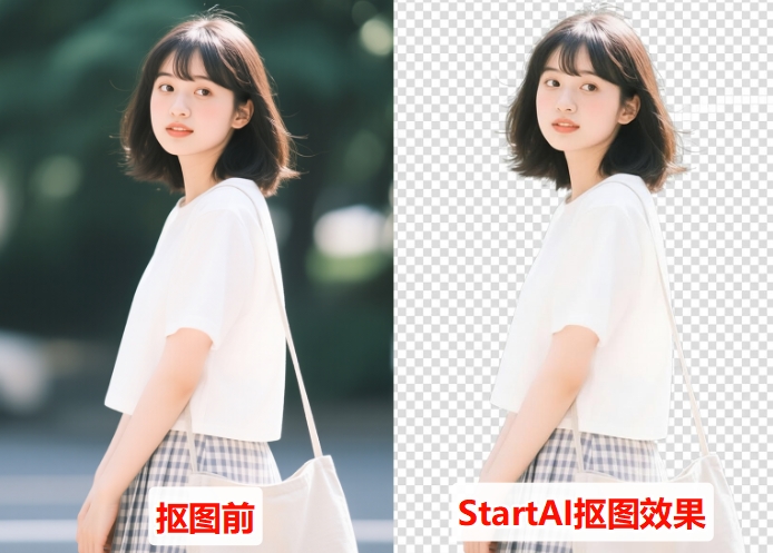 插件抠图效果前后对比图