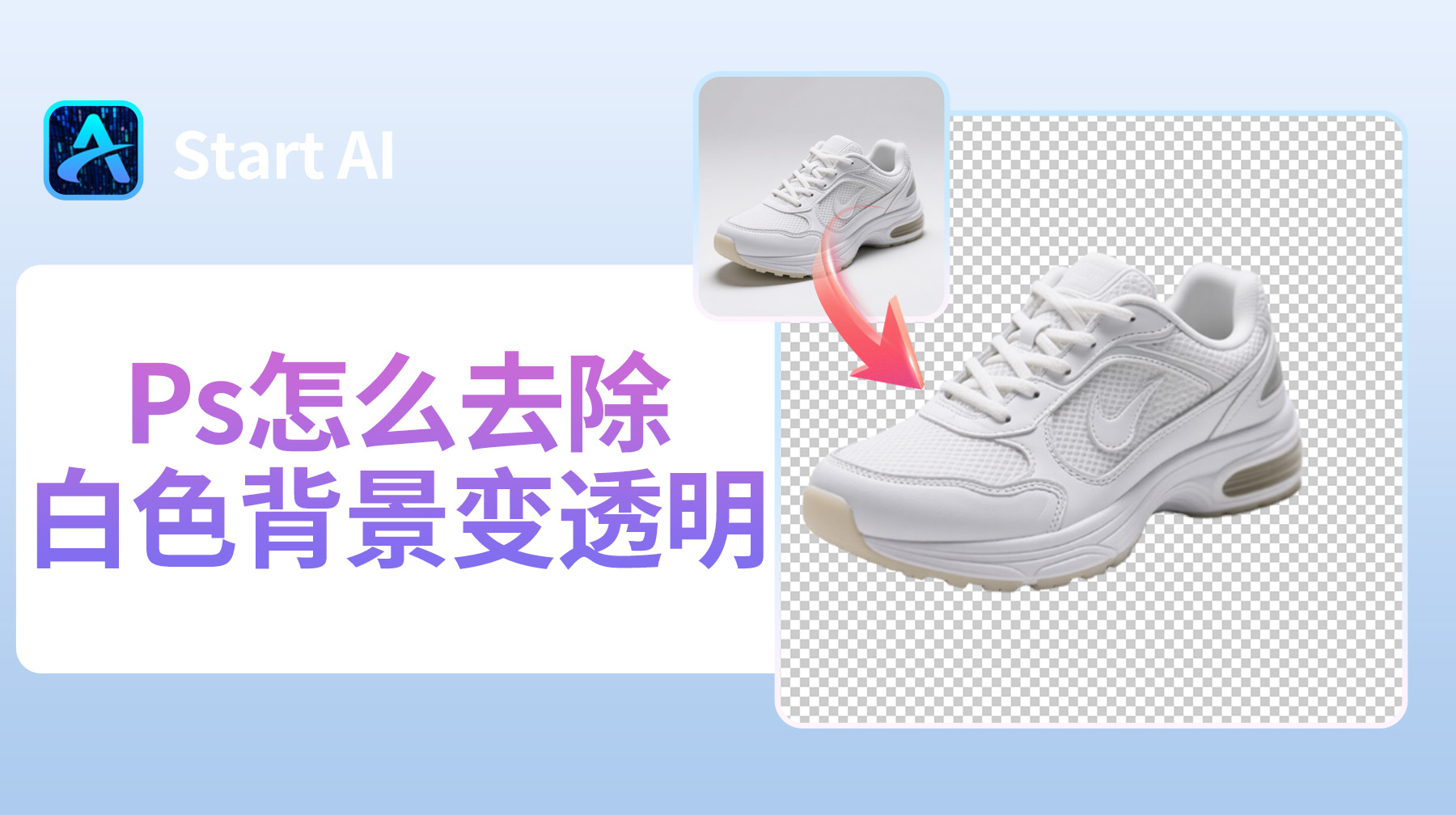 Ps怎么去除白色背景变透明？4种方法，轻松出透明底图！