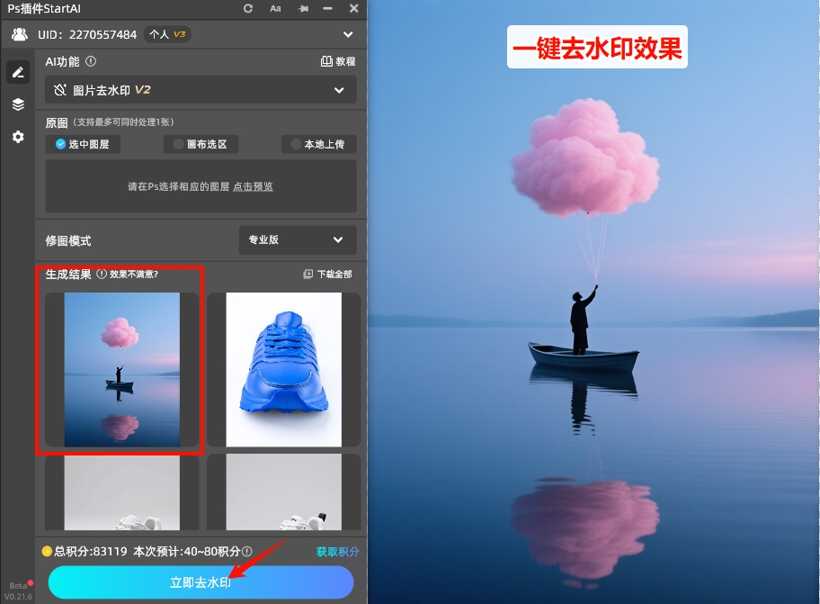 插件去水印效果图