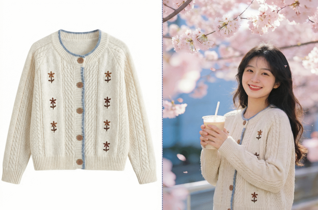 一键生成,查看无缝换装效果