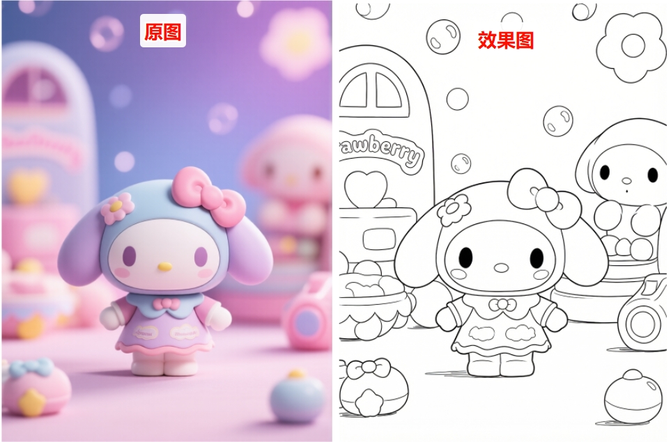 StartAI插件图片转线稿效果