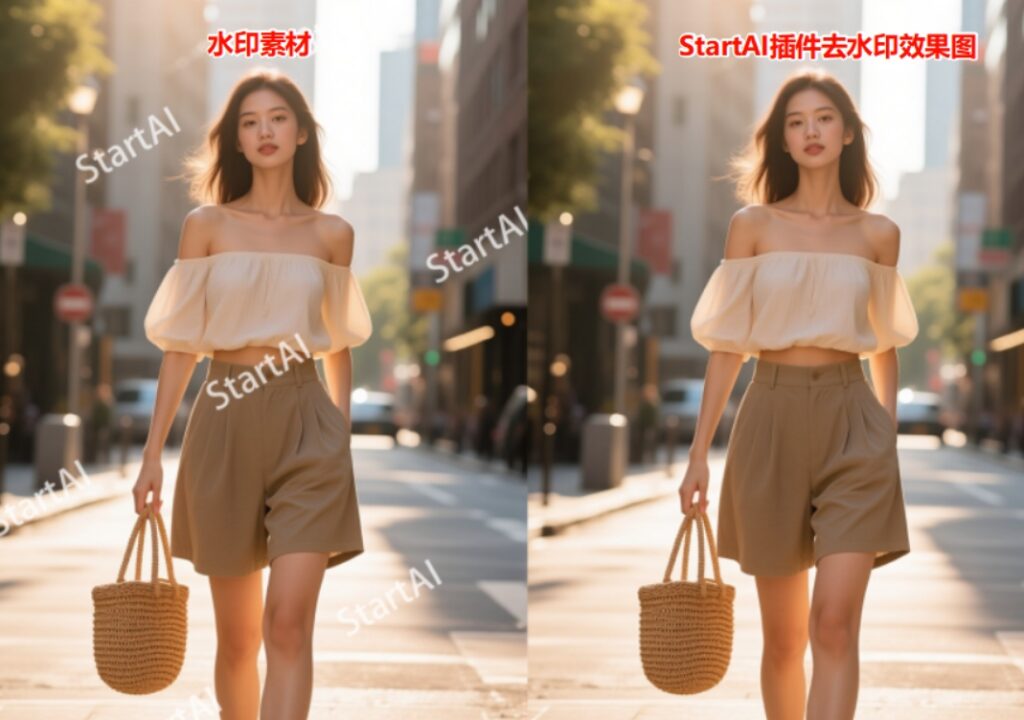 StartAI插件去水印效果图