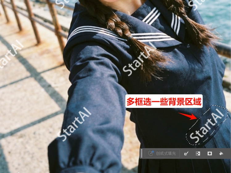 多框选一些背景区域