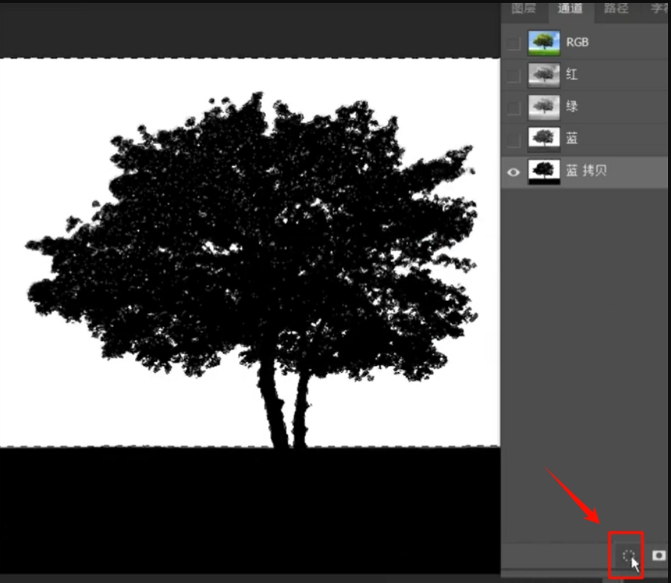 然后点击面板底部的载入选区按钮