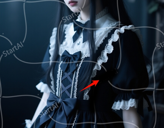 用画笔工具涂抹水印位置