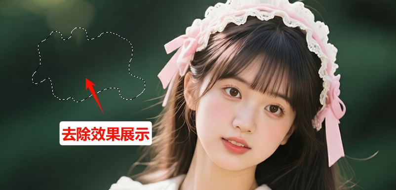 内容识别填充去除效果