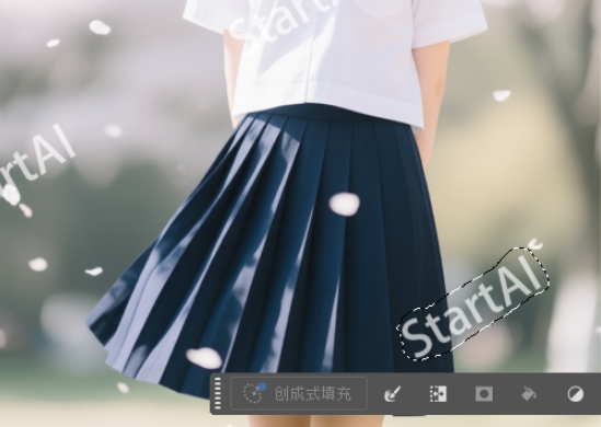 用PS套索工具圈选文字区域