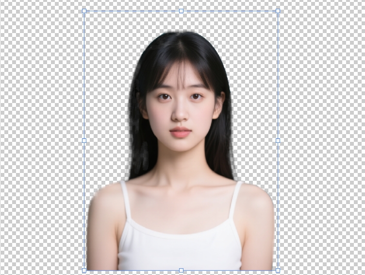 抠出纯色背景人像效果