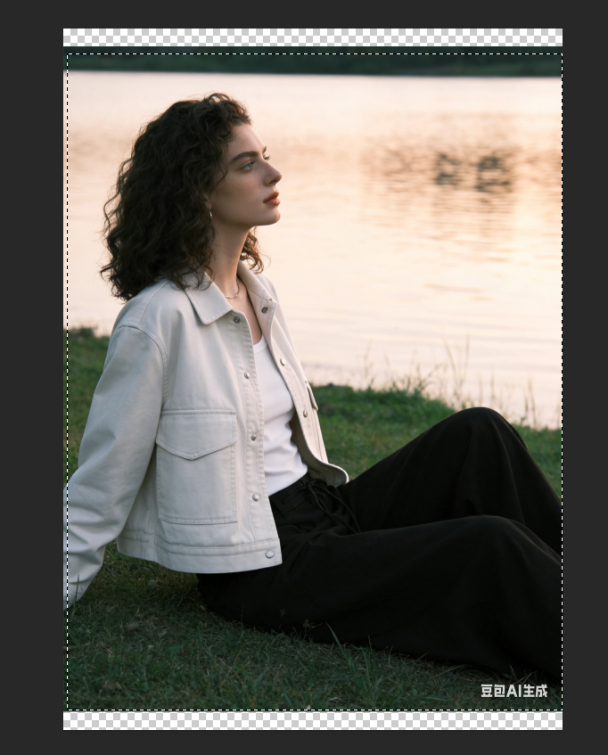 使用 PS 选区工具,框选整张图片