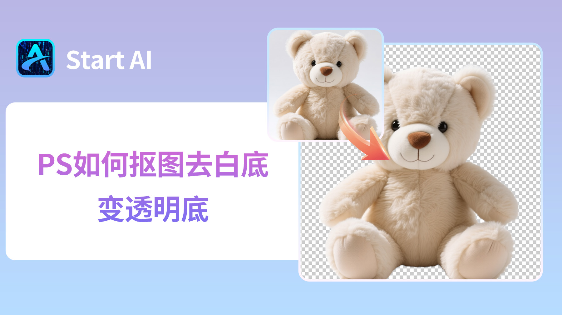 PS如何抠图去白底变透明底？4种方法快速抠图去背景！