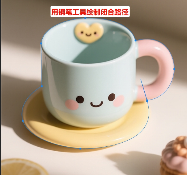 用钢笔工具绘制闭合路径