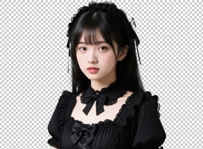 快速选择工具+选择并遮住去背景效果