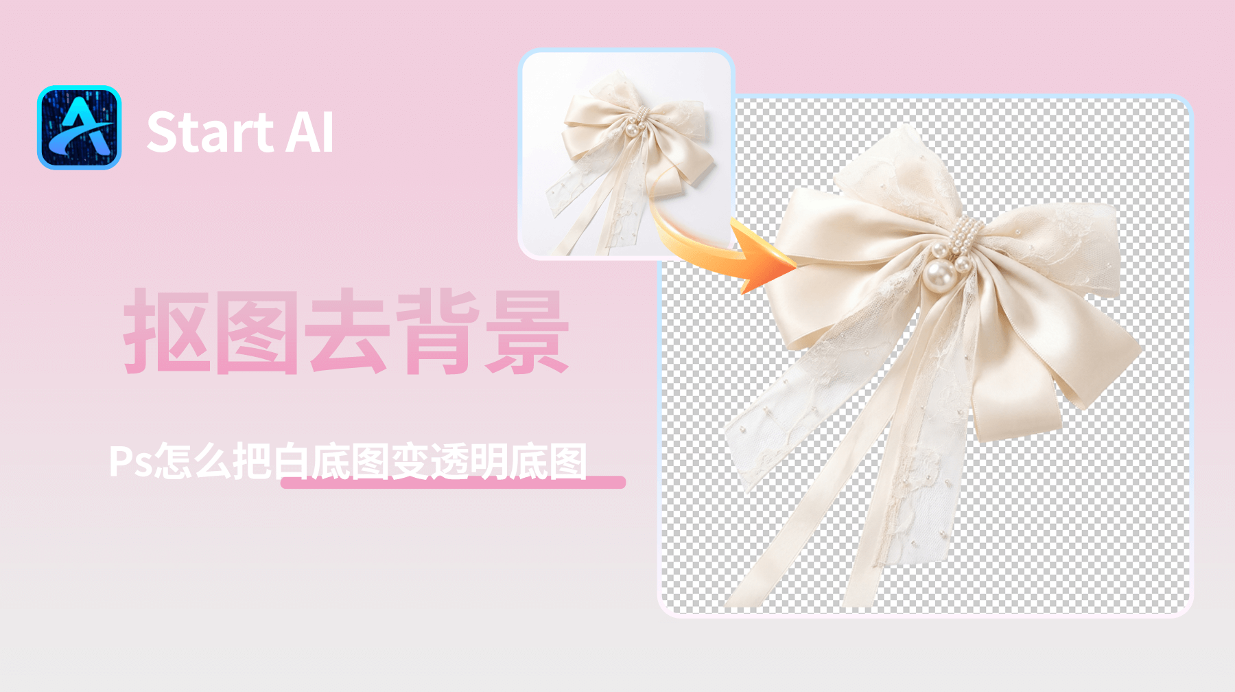 Ps怎么把白底图变透明底图？3种方法，新手也能零失误