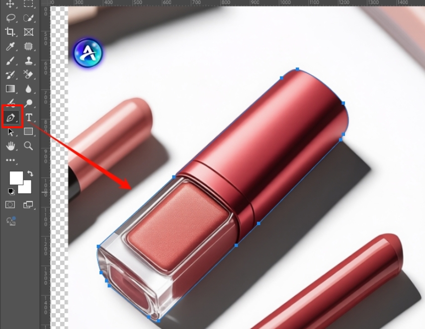 沿着主体边缘，绘制闭合的路径