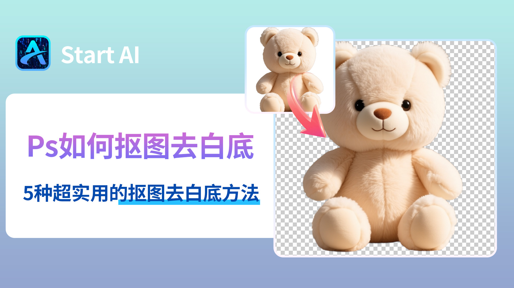 Ps如何抠图去白底？5种超实用抠图去白底方法！