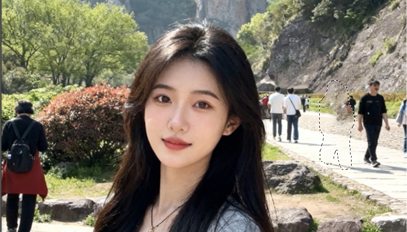 内容识别填充的去除效果