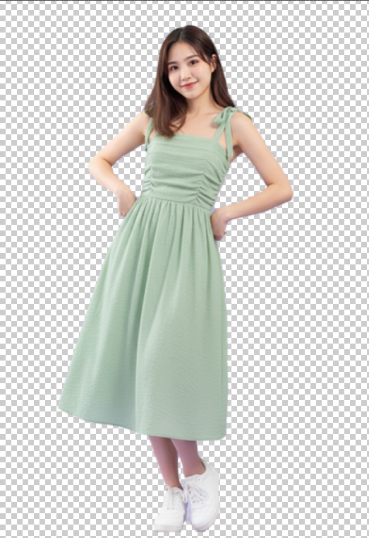 按Ctrl+Shift+I反选，然后按Delete键删除背景