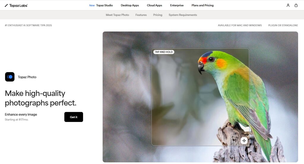 Topaz Photo AI,画质修复+磨皮PS插件