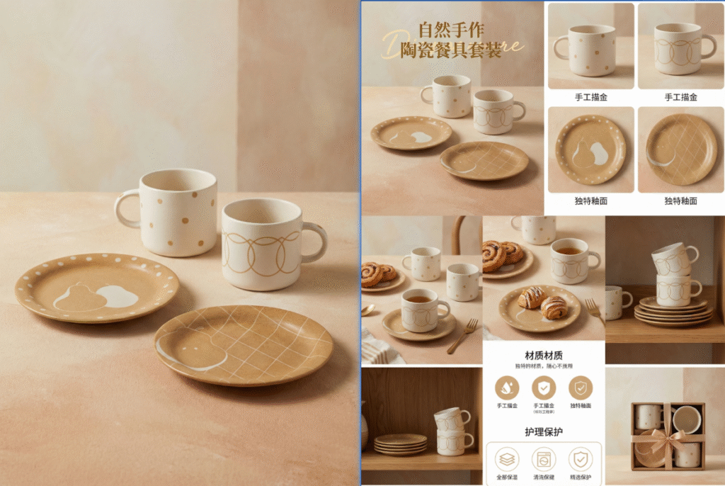 做电商详情页，摄影风展示图 