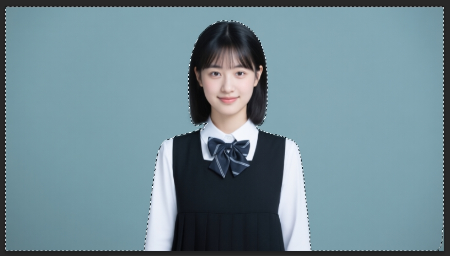  用魔棒工具点击图片中的背景区域