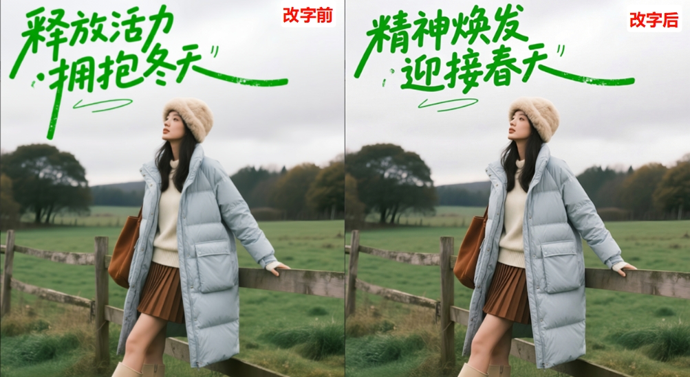 StartAI插件无痕改字效果