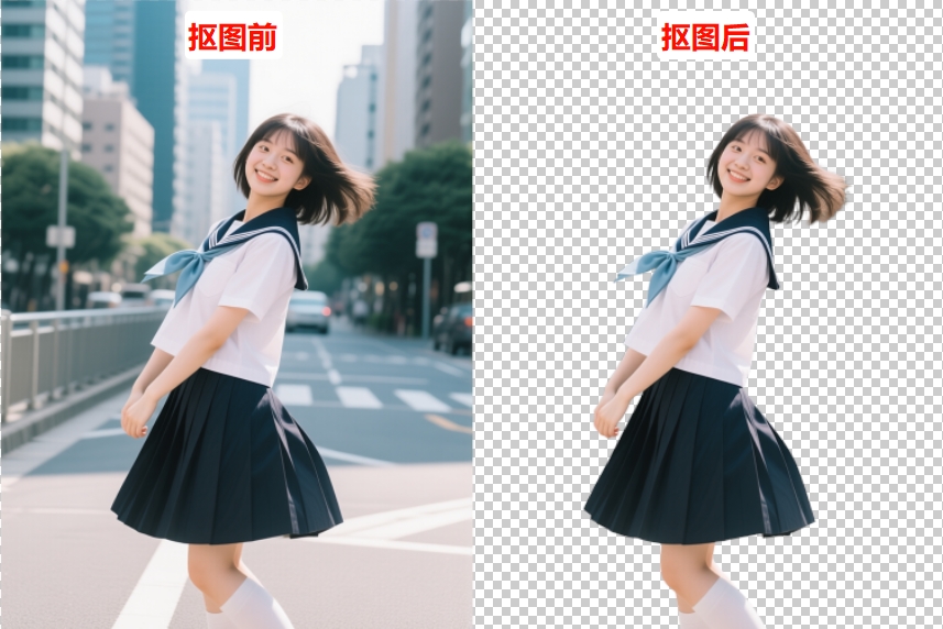 StartAI插件抠图去背景效果
