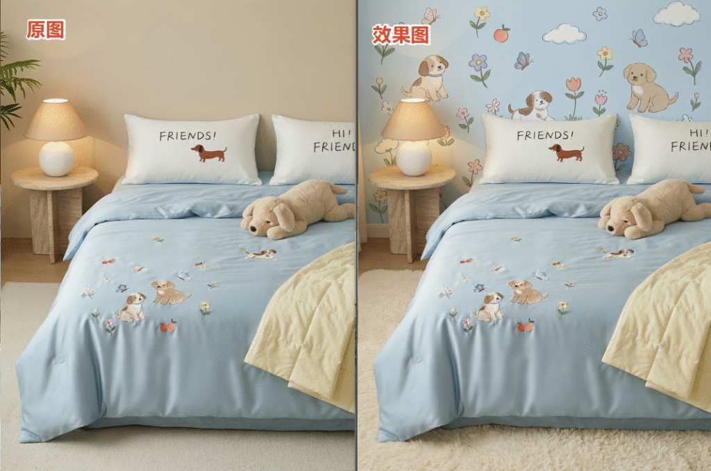 PS 怎么换背景图前后对比