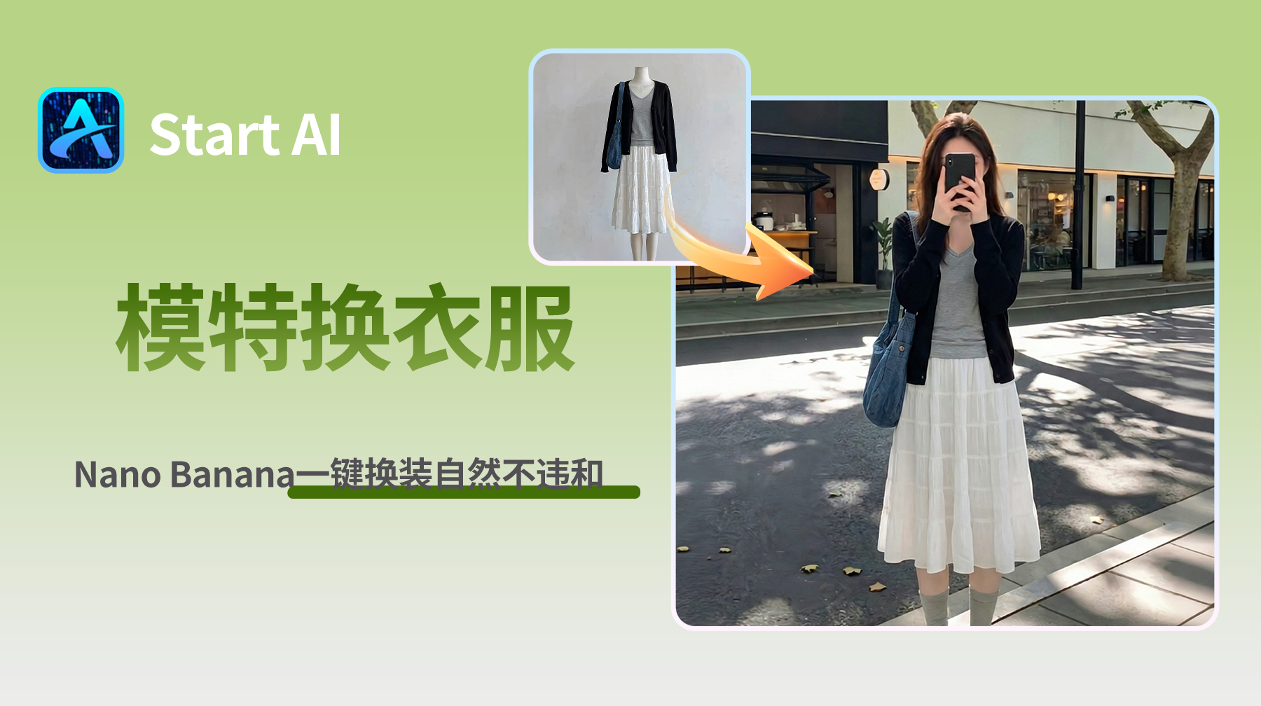 PS如何给模特换衣服？Nano Banana一键换装自然不违和