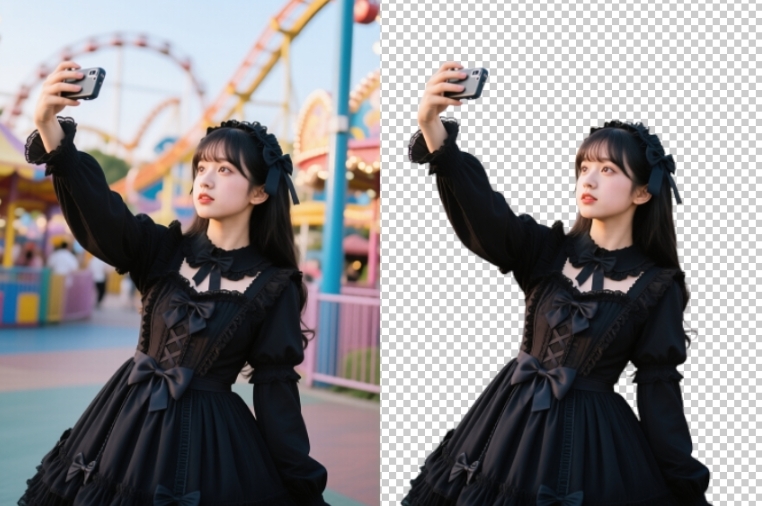 StartAI插件抠图去背景效果图