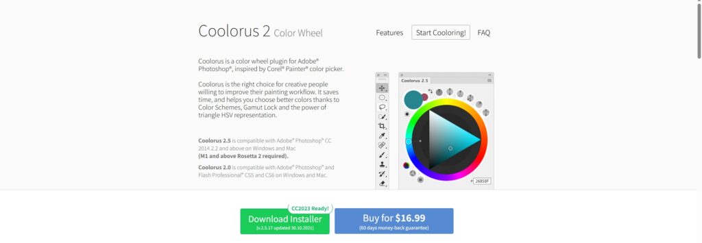 Coolorus:PS2022 专业配色色环插件