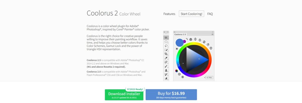 Coolorus 2.0，PS2021 色环配色插件，设计师配色效率神器