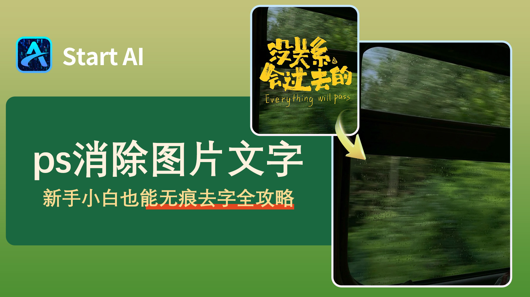 Ps怎么消除图片上的文字，新手小白也能无痕去字全攻略
