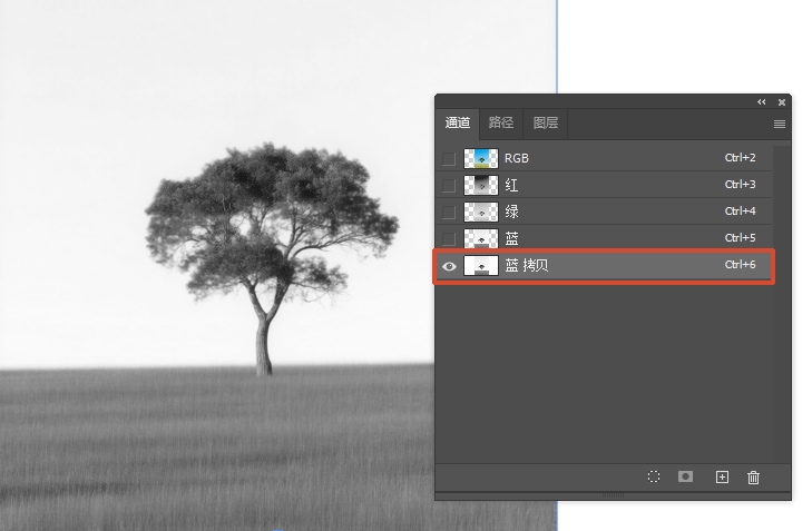 复制通道,避免破坏原始素材