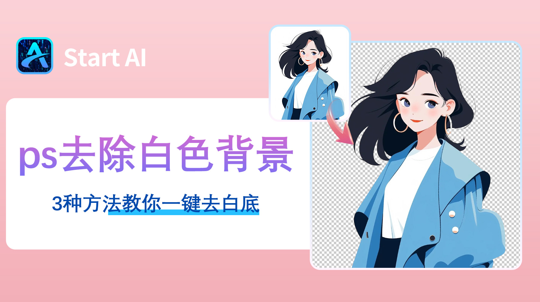 ps去除白色背景变透明?3种方法教你一键去白底