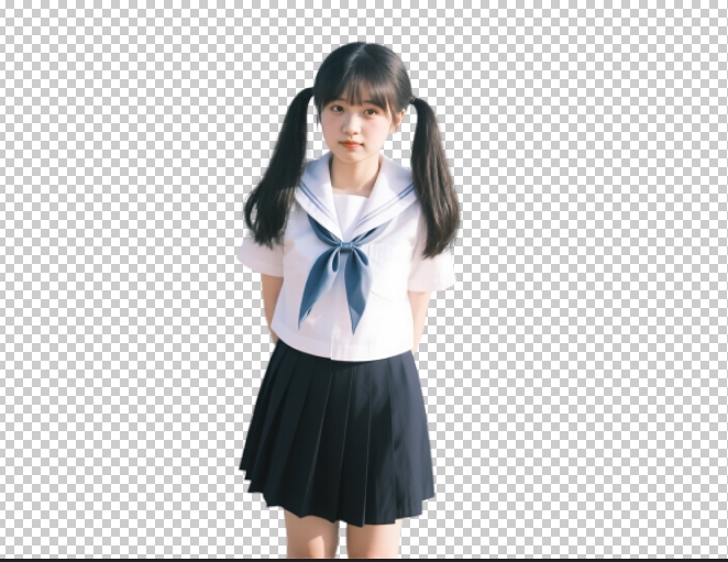 快速选择工具+选择并遮住的抠图效果