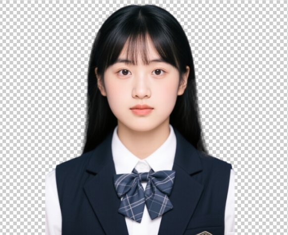 快速选择工具+选择并遮住去除背景变成透明的效果