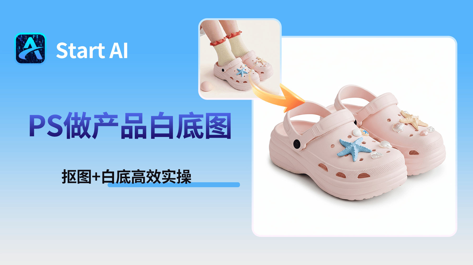 如何用PS做产品白底图？抠图+白底高效实操