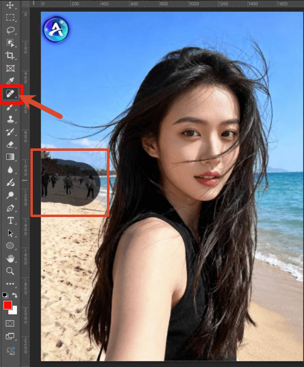 污点修复画笔工具使用方法