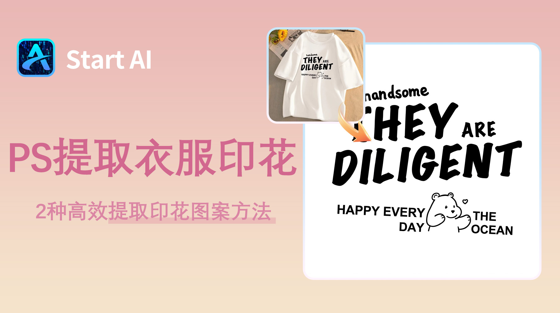 PS如何把衣服上的印花提取出来？2种高效提取印花图案方法