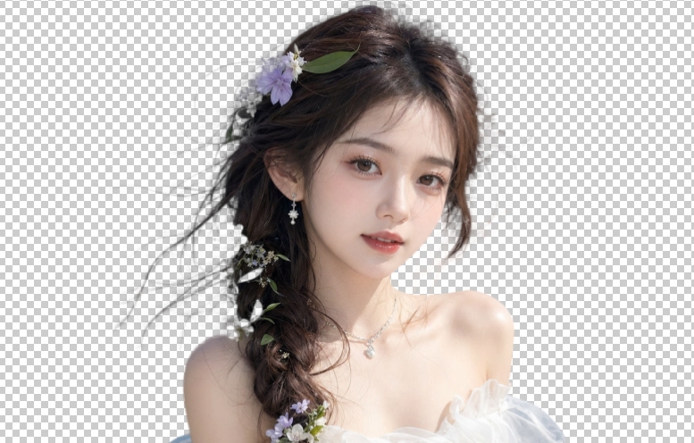 输出到 "新建带有图层蒙版的图层"，点击确定完成抠图