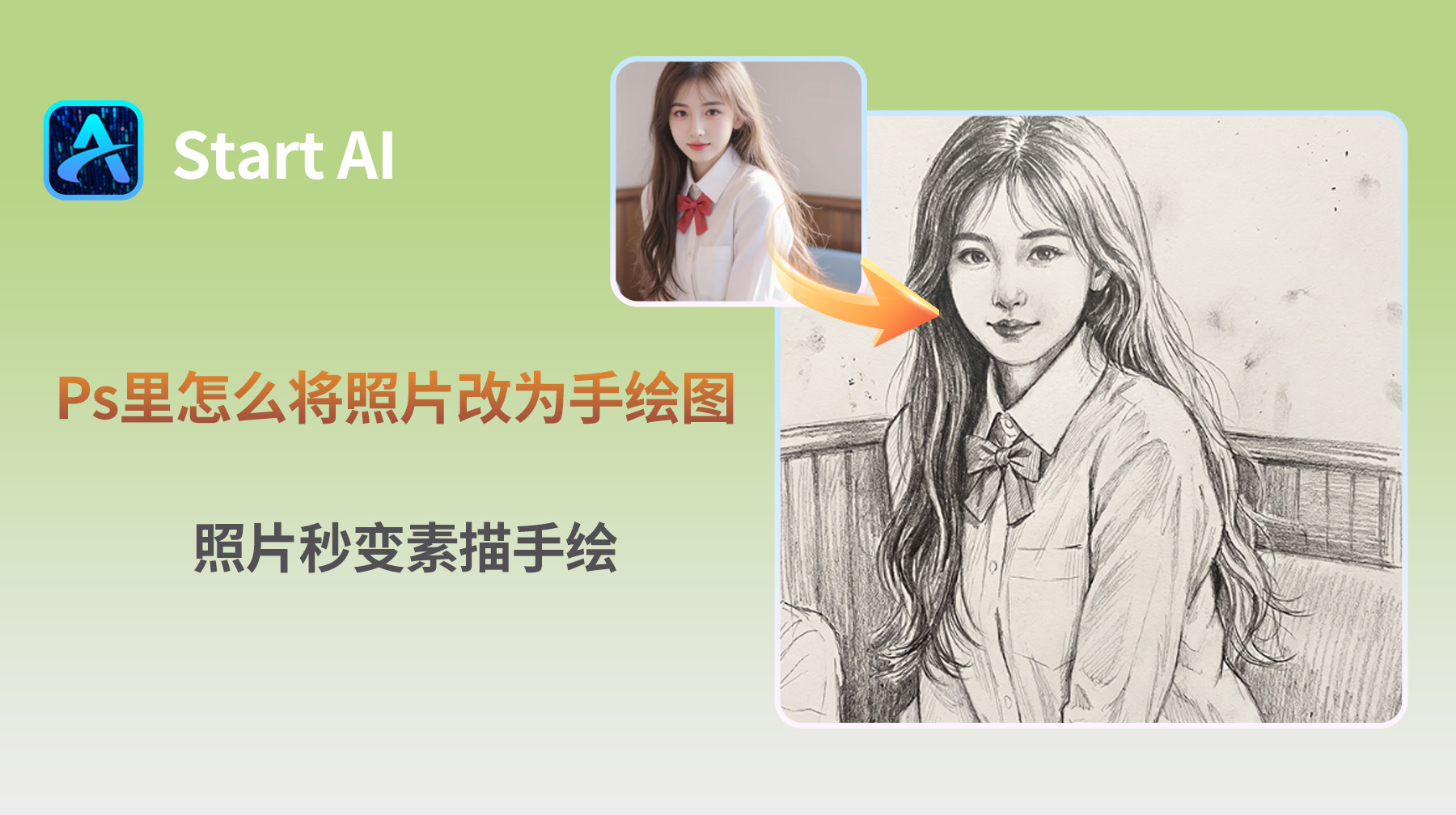 Ps里怎么将照片改为手绘图？照片秒变素描手绘