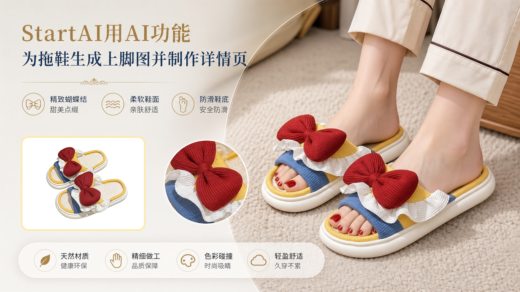 Ps怎么做商品详情图？这双拖鞋我只花了10分钟