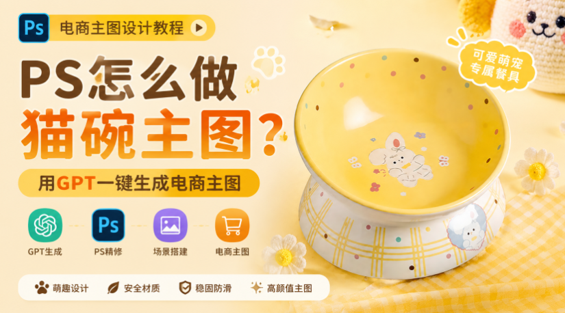 PS怎么做猫碗主图？用GPT一键生成电商主图
