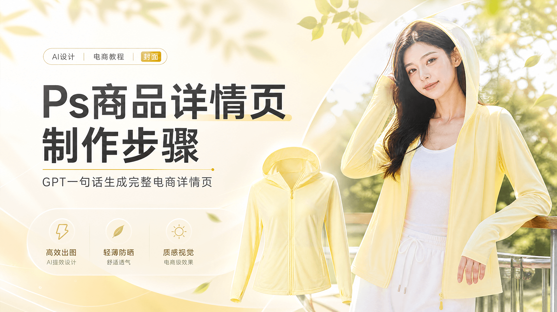 Ps商品详情页制作步骤，GPT一句话生成完整电商详情页