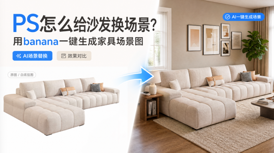 用banana一键生成家具场景图