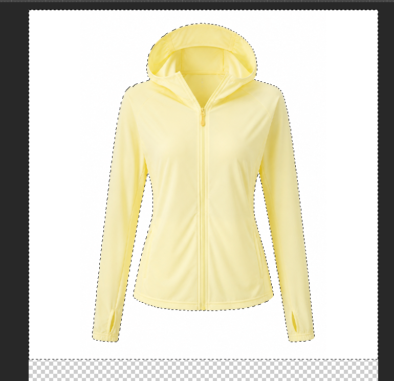 用快速选择工具或钢笔工具，沿着衣服边缘建立精确选区。