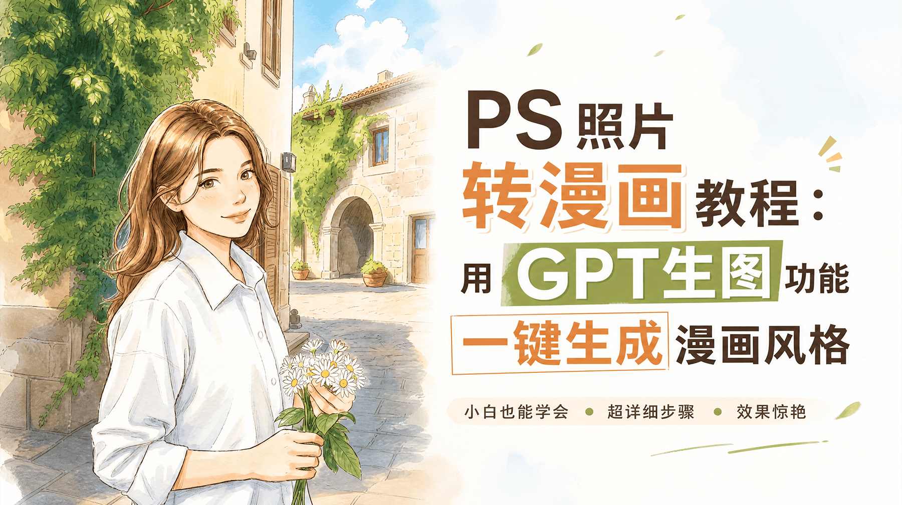 PS照片转漫画教程：用GPT生图功能一键生成宫崎骏风格
