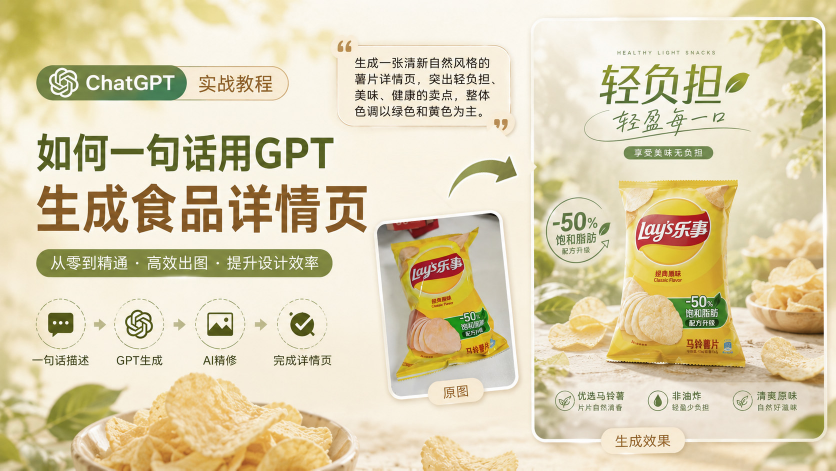 Ps如何制作详情页？30s用GPT-image2搞定场景生成